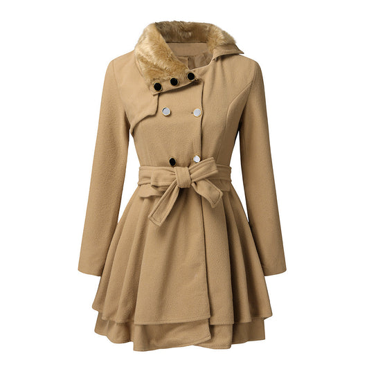 Elina | Eleganter Wintermantel mit Taillengürtel für Damen